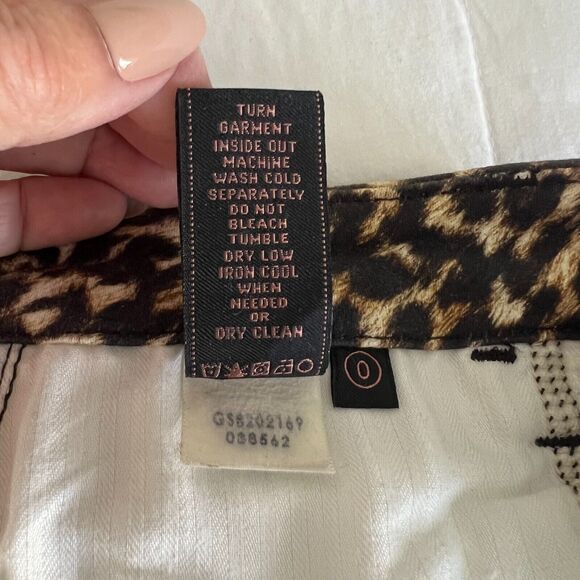 JEN7 by 7 FOR ALL MANKIND NEW! Leopard Print ANKLE SKINNY Jeans Sz 0 - Picture 3 of 9